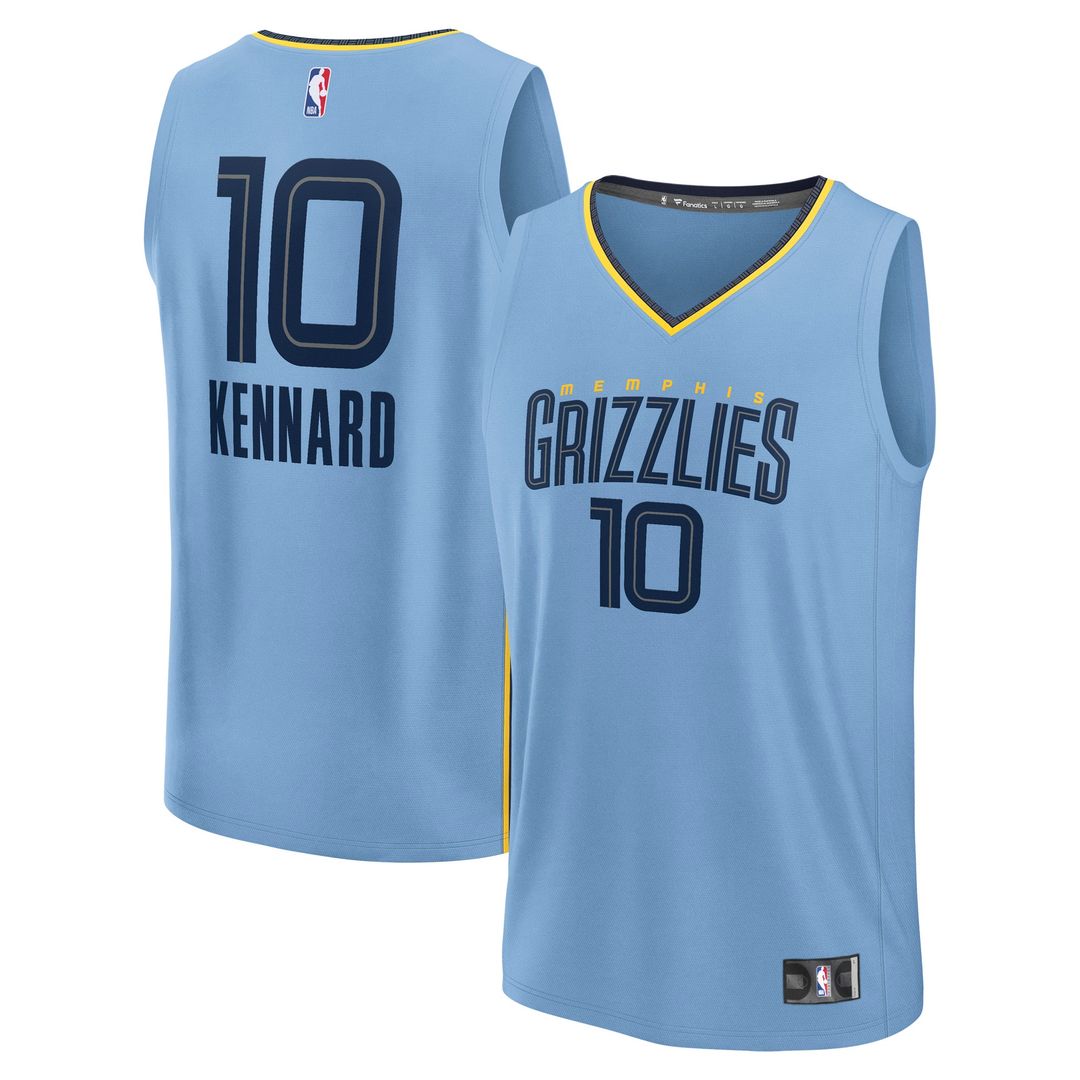Memphis Grizzlies Luke Kennard Fanatics Fast Break Replica Player Jersey - Statement Edition - Light Blue