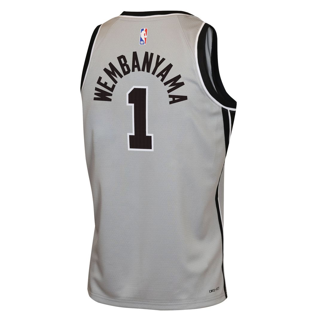 San Antonio Spurs Victor Wembanyama Jordan Brand Youth Swingman Jersey - Statement Edition - Silver