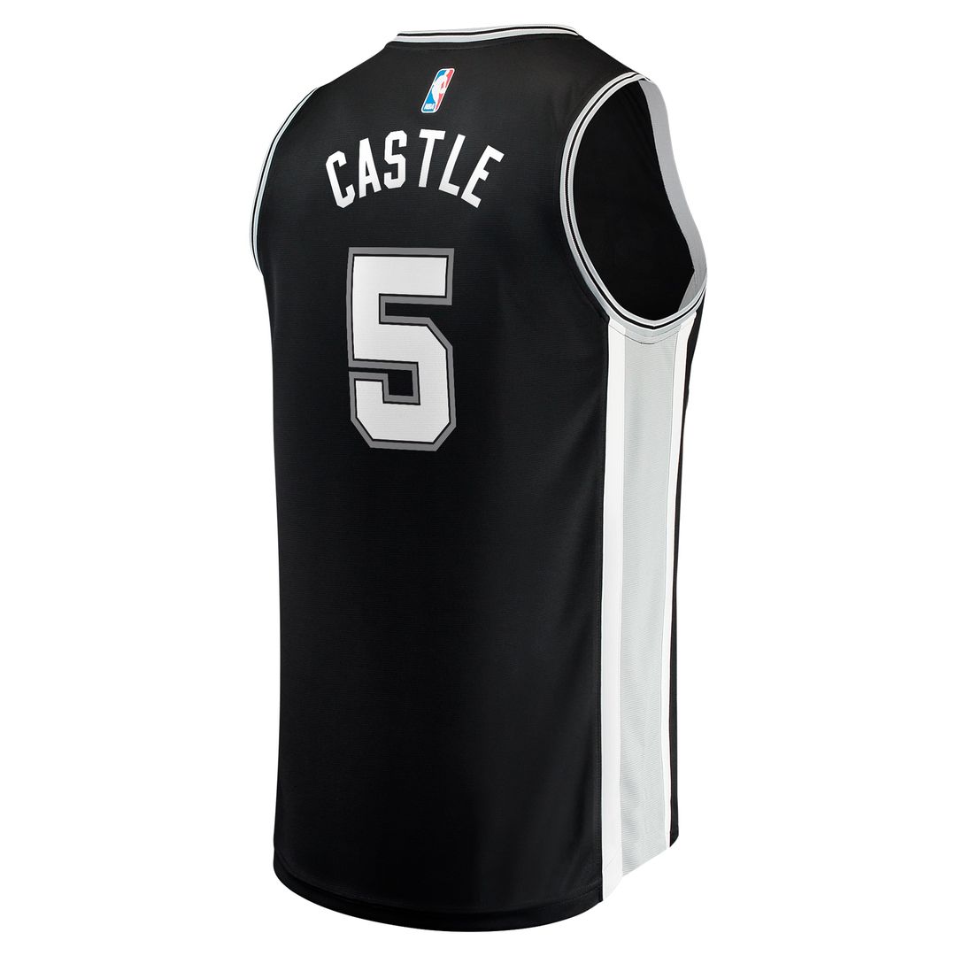 San Antonio Spurs Stephon Castle Fanatics 2024 NBA Draft Fast Break Player Jersey - Icon Edition - Black