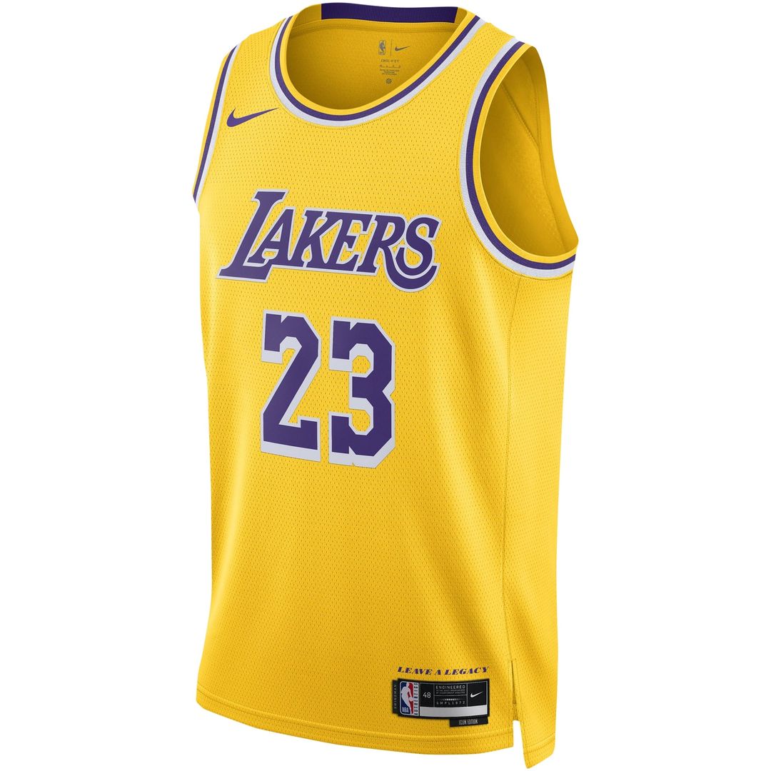 Los Angeles Lakers LeBron James Nike Unisex Swingman Jersey - Icon Edition - Gold