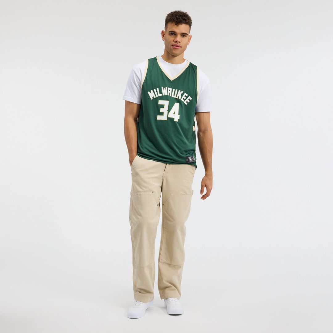Milwaukee Bucks Giannis Antetokounmpo Fanatics Fast Break Replica Player Jersey - Icon Edition - Hunter Green