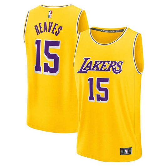 Los Angeles Lakers Austin Reaves Fanatics Youth Fast Break Replica Jersey - Gold - Icon Edition