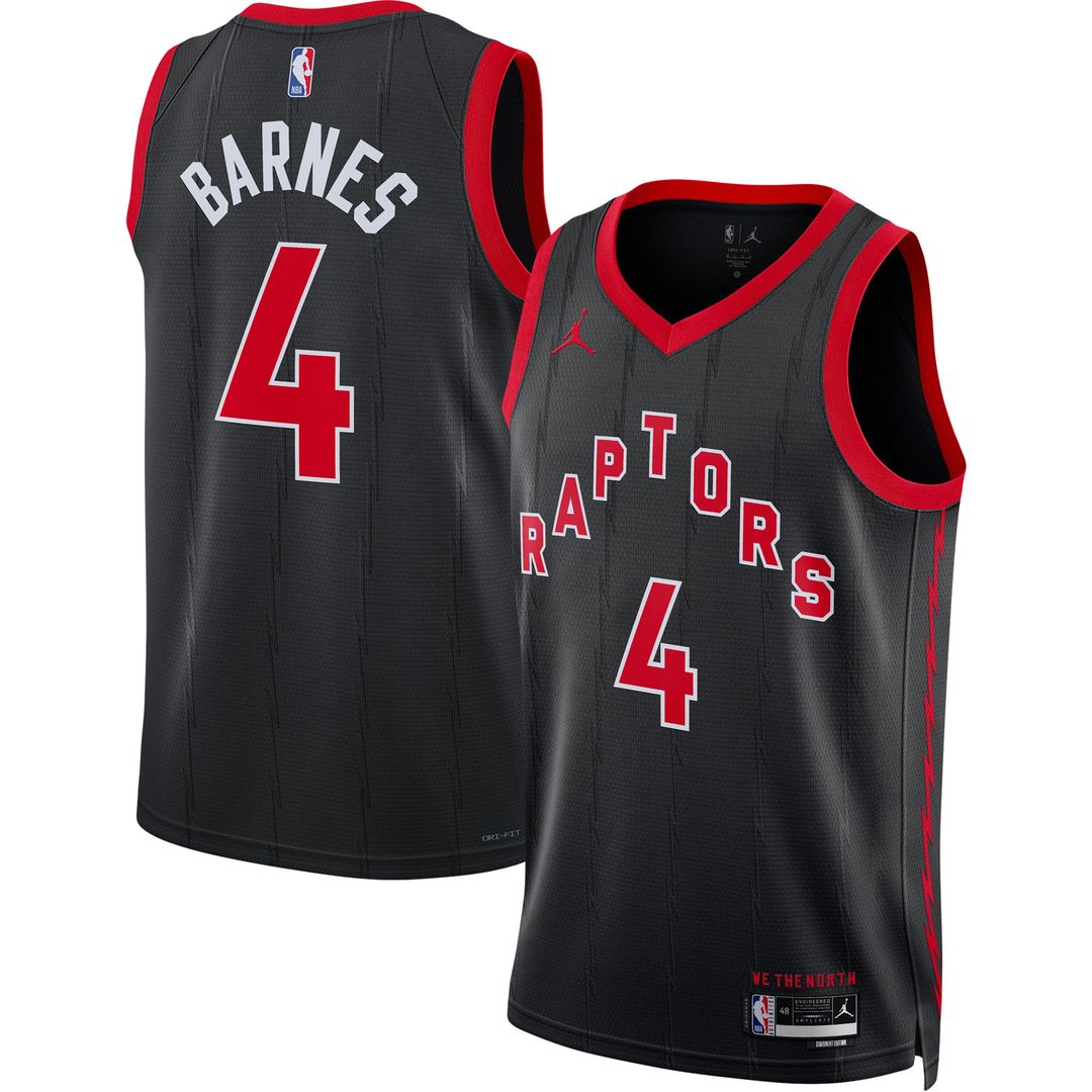 Toronto Raptors Scottie Barnes Jordan Brand Unisex Swingman Jersey - Statement Edition - Black