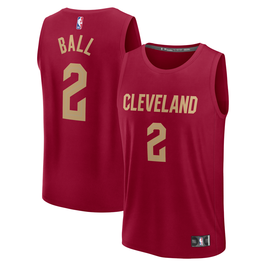 Cleveland Cavaliers Lonzo Ball Fanatics Fast Break Replica Jersey - Wine - Icon Edition