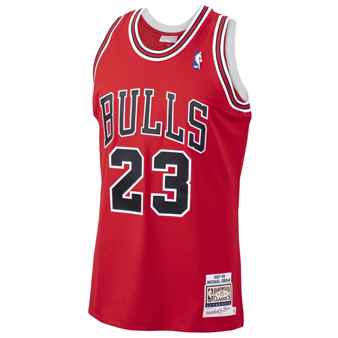 Chicago Bulls Michael Jordan Mitchell & Ness 1997/98 Hardwood Classics Authentic Jersey - Scarlet