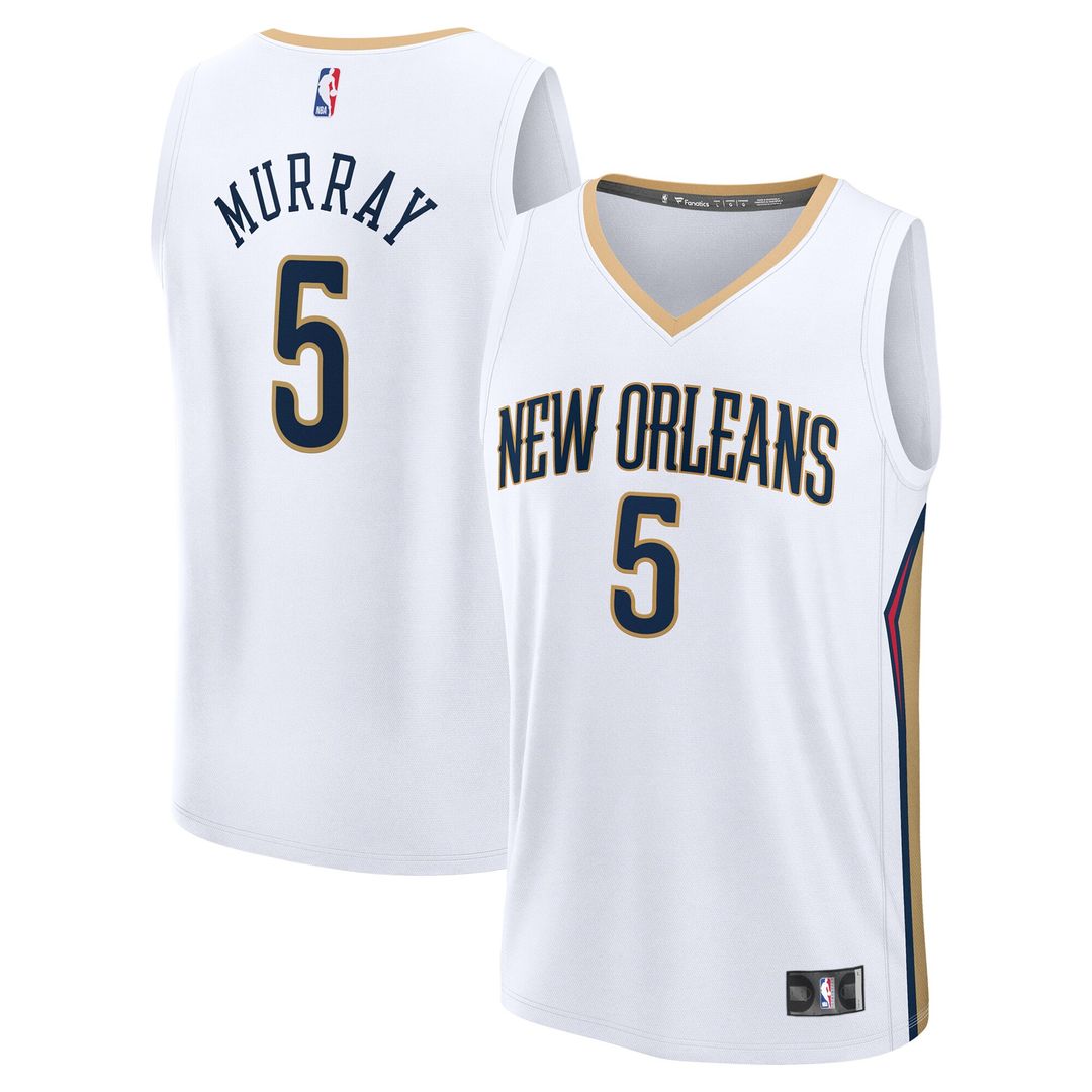 New Orleans Pelicans Dejounte Murray Fanatics Youth Fast Break Replica Player Jersey - Association - White Edition