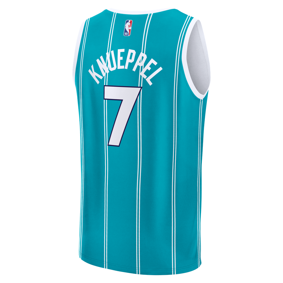 Charlotte Hornets Kon Knueppel Fanatics 2025 NBA Draft First Round Pick Fast Break Replica Jersey - Icon Edition - Teal