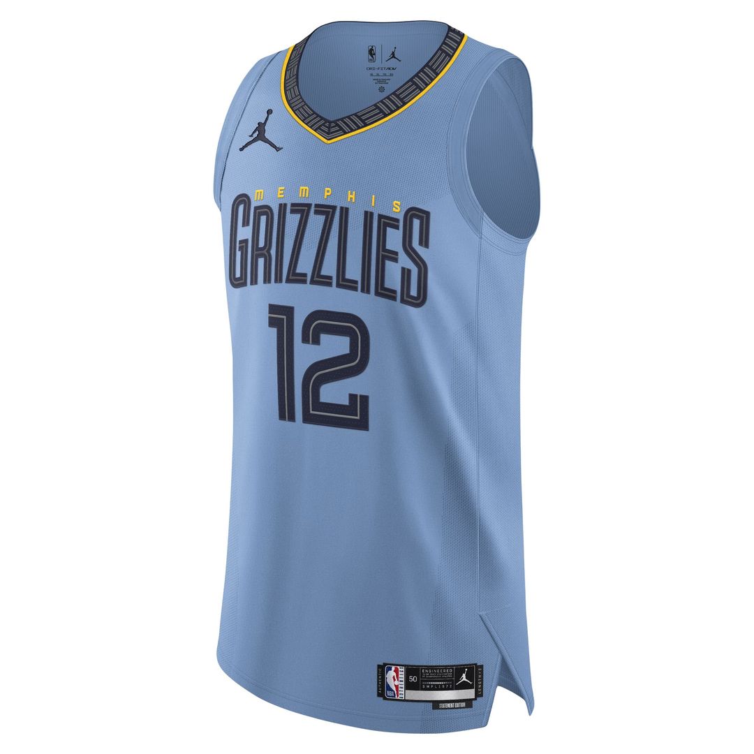 Memphis Grizzlies Ja Morant Jordan Brand Authentic Player Jersey - Statement Edition - Light Blue