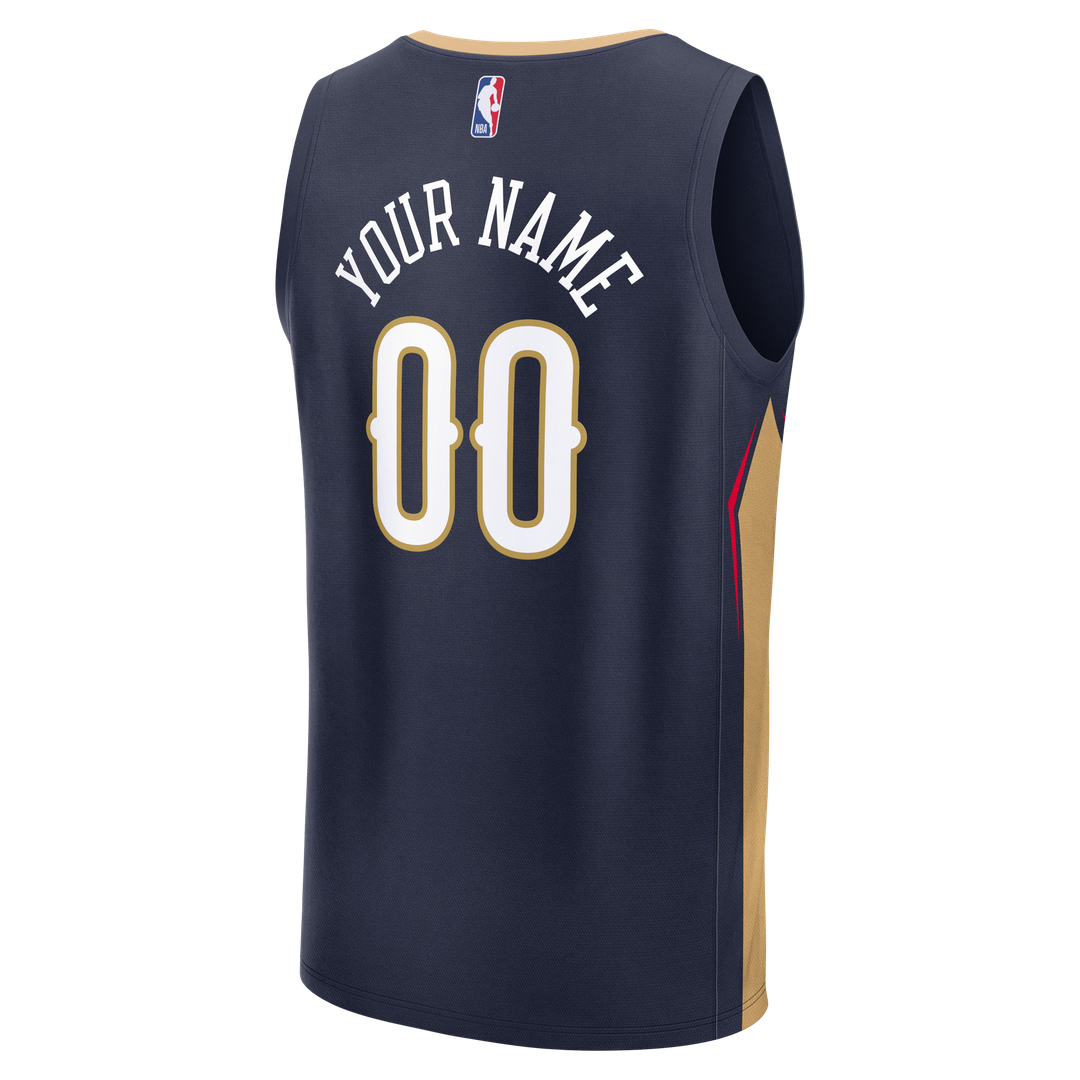 New Orleans Pelicans Fanatics Fast Break Custom Jersey - Icon Edition - Navy