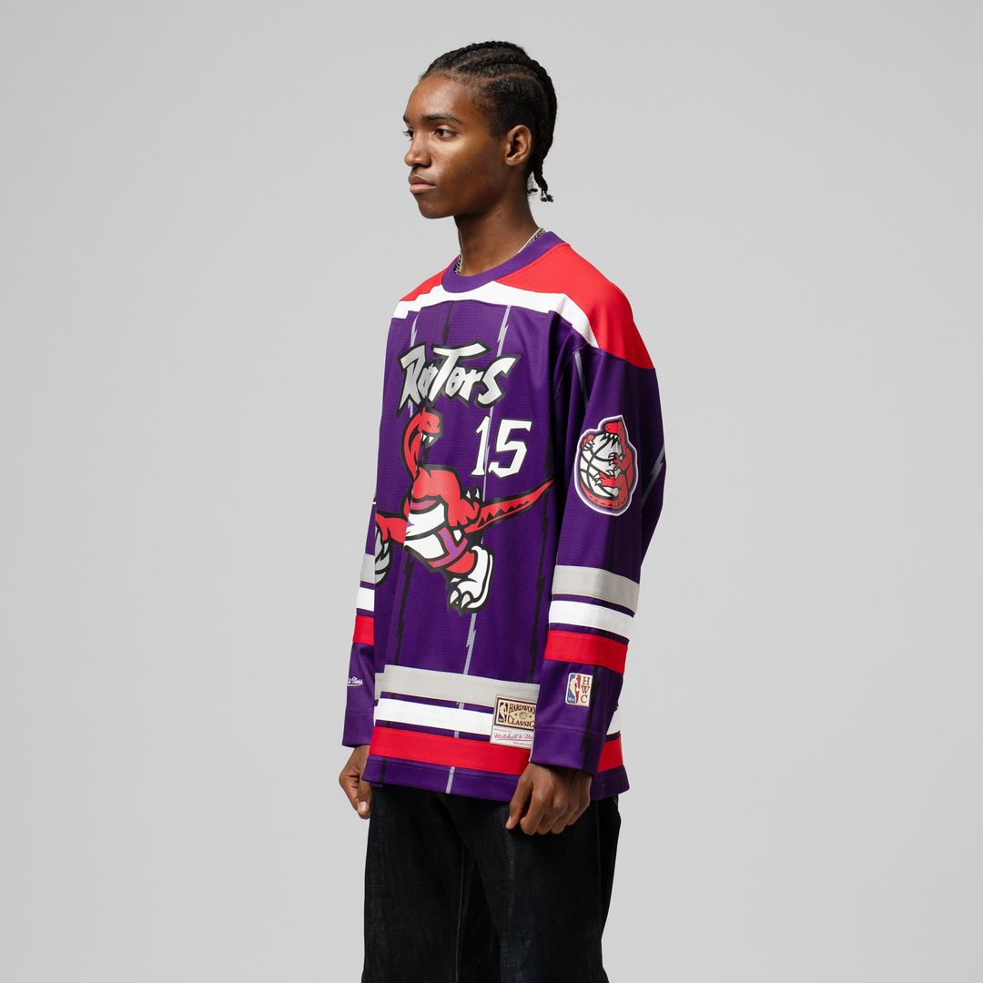 Toronto Raptors Vince Carter Mitchell & Ness Unisex Maxxed Out Fashion Hockey Jersey - Purple
