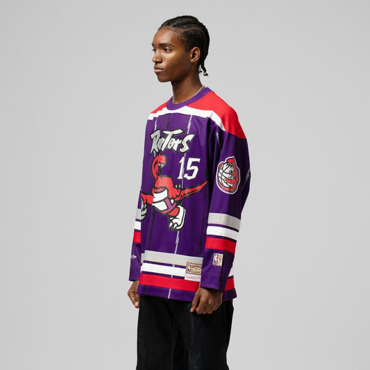 Toronto Raptors Vince Carter Mitchell & Ness Unisex Maxxed Out Fashion Hockey Jersey - Purple