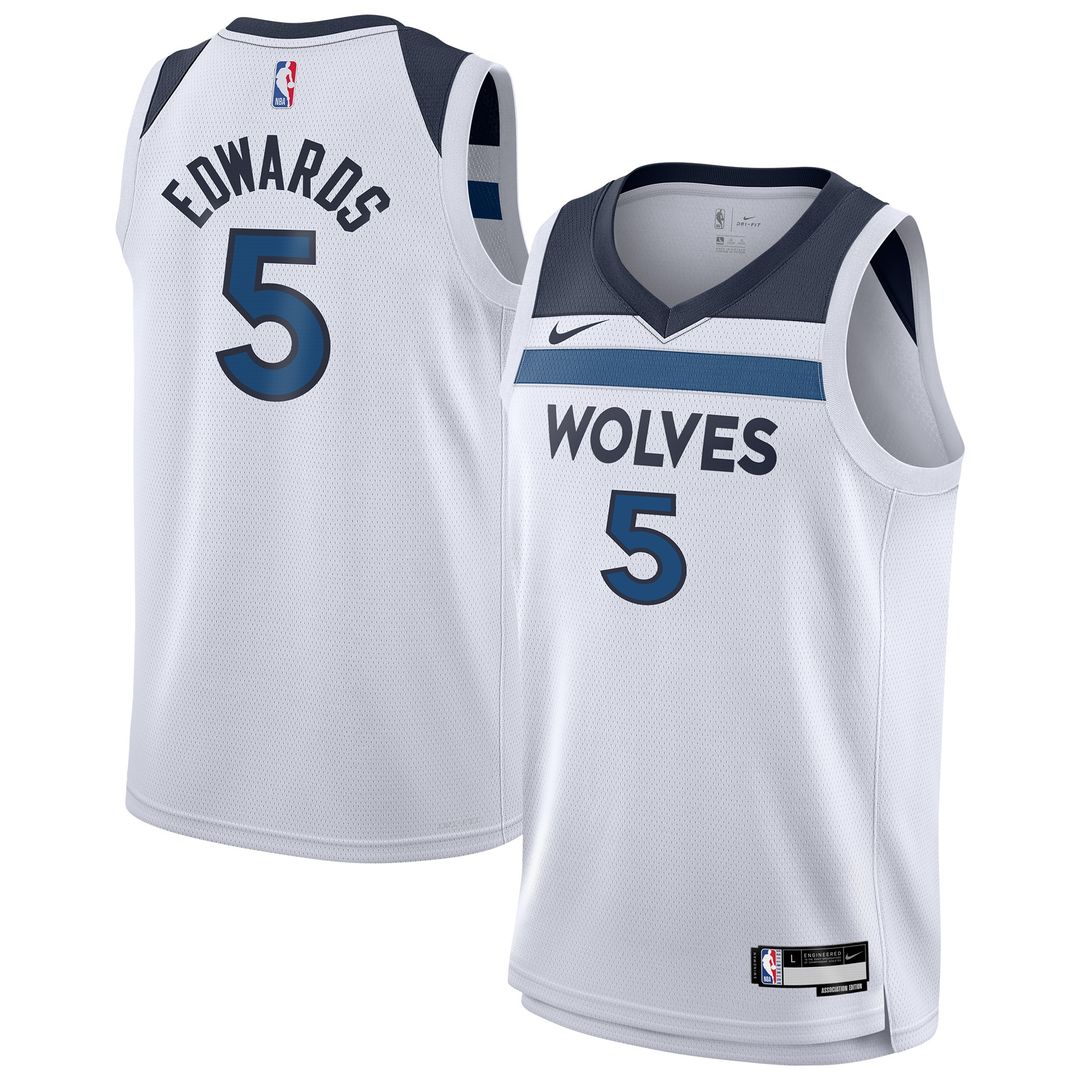 Minnesota Timberwolves Anthony Edwards Nike Youth Swingman Jersey - Association Edition - White