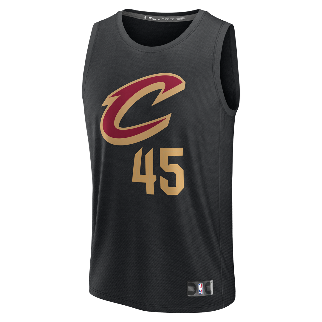 Cleveland Cavaliers Donovan Mitchell Fanatics Youth Fast Break Replica Jersey - Black - Statement Edition