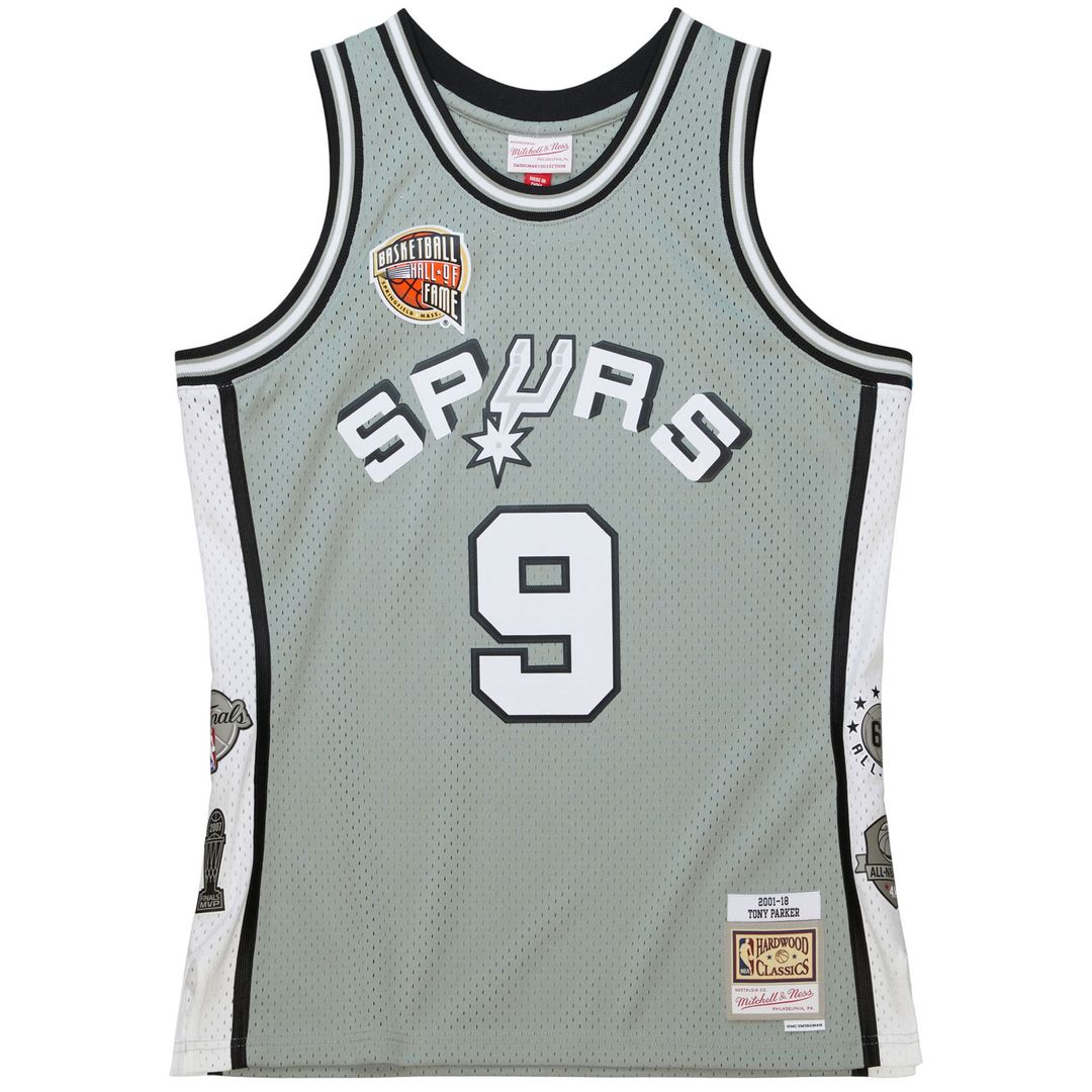 San Antonio Spurs Tony Parker Mitchell & Ness Unisex Hall of Fame Class of 2023 Throwback Swingman Jersey - Gray