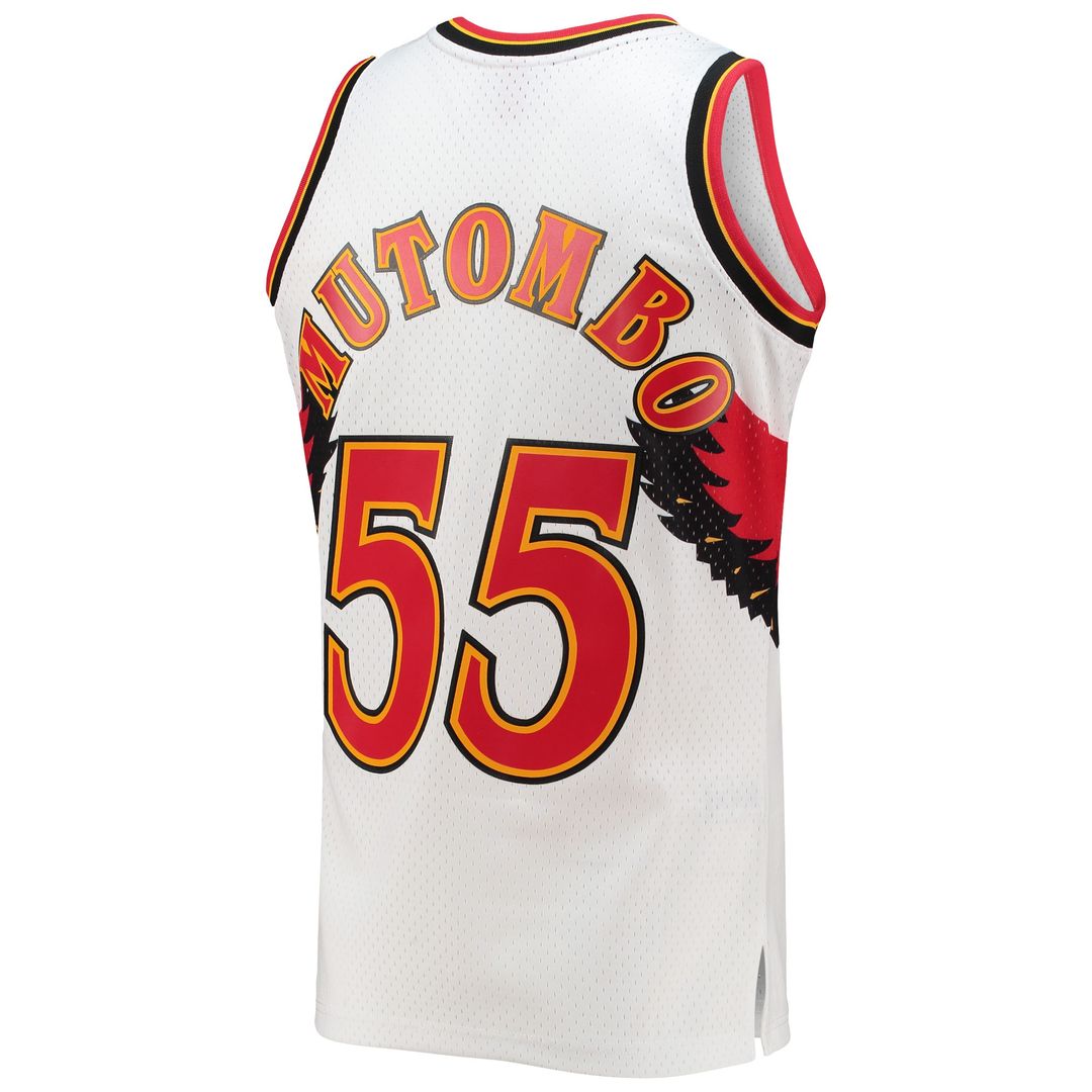 Atlanta Hawks Dikembe Mutombo Mitchell & Ness 1996/97 Hardwood Classics Swingman Jersey - White