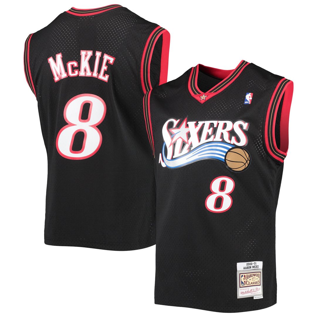 Philadelphia 76ers Aaron McKie Mitchell & Ness Hardwood Classics Swingman Jersey - Black