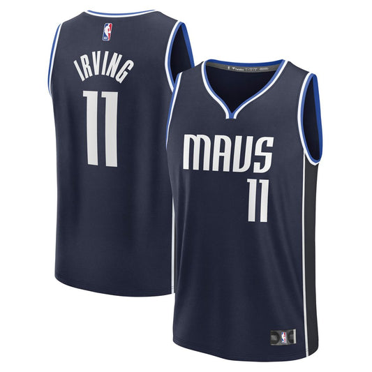 Dallas Mavericks Kyrie Irving Fanatics Fast Break Replica Player Jersey - Statement Edition - Navy