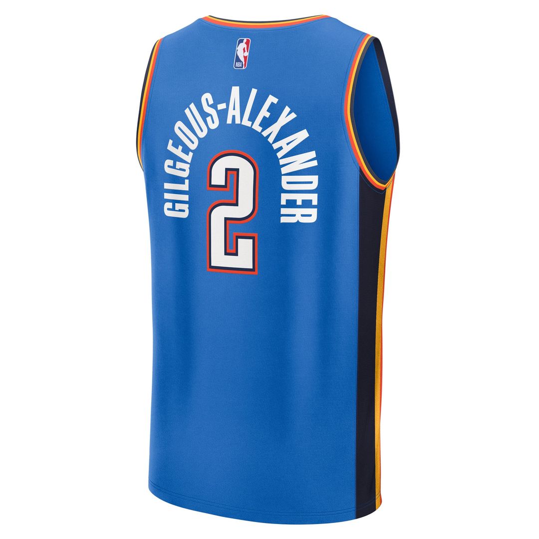 Oklahoma City Thunder Shai Gilgeous - Alexander Fanatics Big & Tall Fast Break Jersey - Icon Edition - Blue