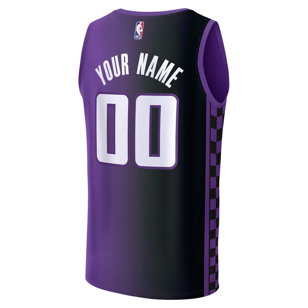 Sacramento Kings Fanatics Youth Fast Break Custom Replica Jersey - Black - Icon Edition
