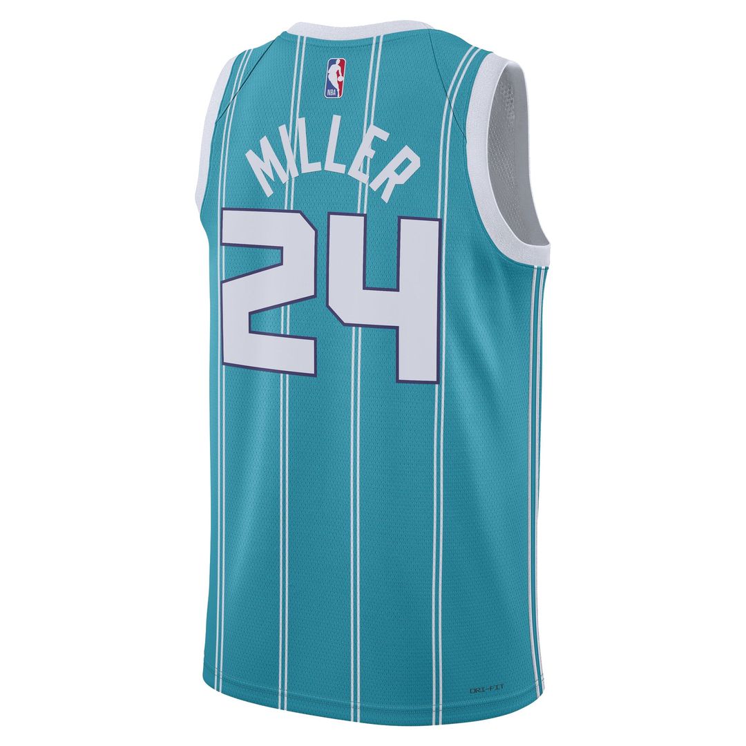 Charlotte Hornets Brandon Miller Nike Unisex NBA Draft Swingman Jersey - Icon Edition - Teal