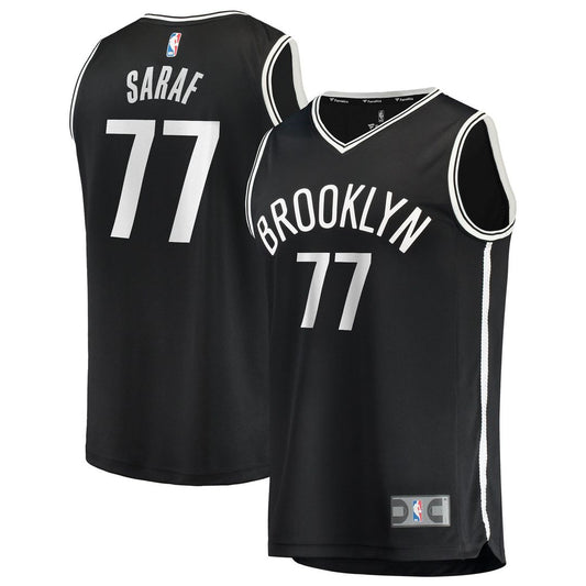 Brooklyn Nets Ben Saraf Fanatics Fast Break Replica Jersey - Black - Icon Edition