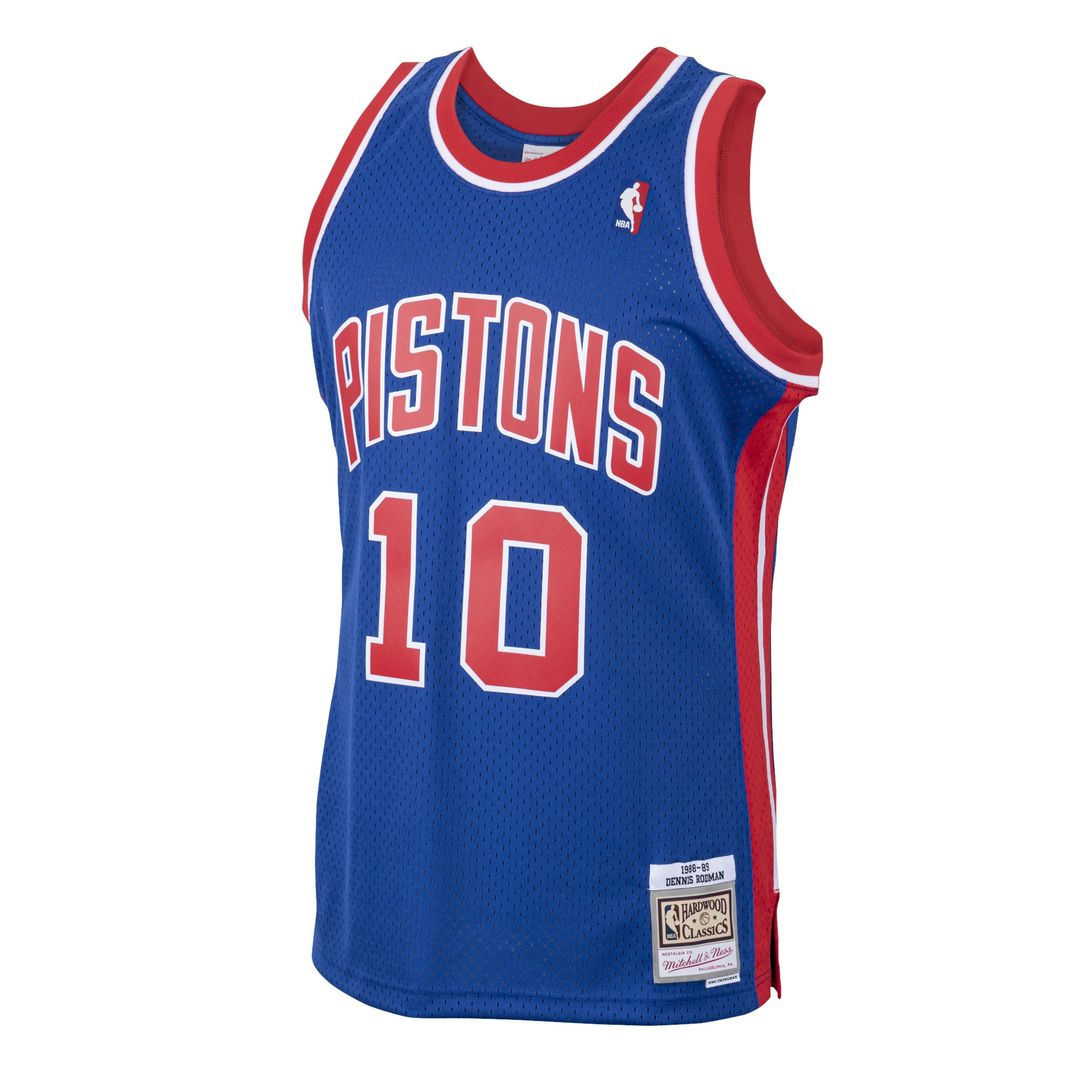 Detroit Pistons Dennis Rodman Mitchell & Ness 1988/89 Hardwood Classics Swingman Jersey - Royal