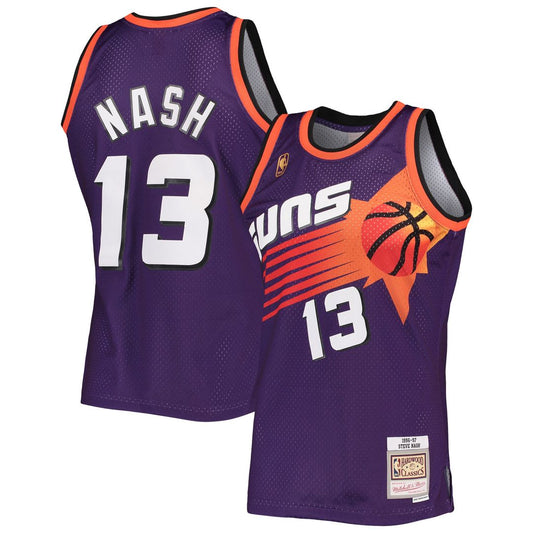 Phoenix Suns Steve Nash Mitchell & Ness 1996/97 Hardwood Classics Swingman Jersey - Purple