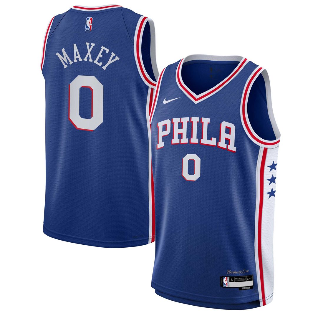 Philadelphia 76ers Tyrese Maxey Nike Youth Swingman Jersey - Icon Edition - Royal