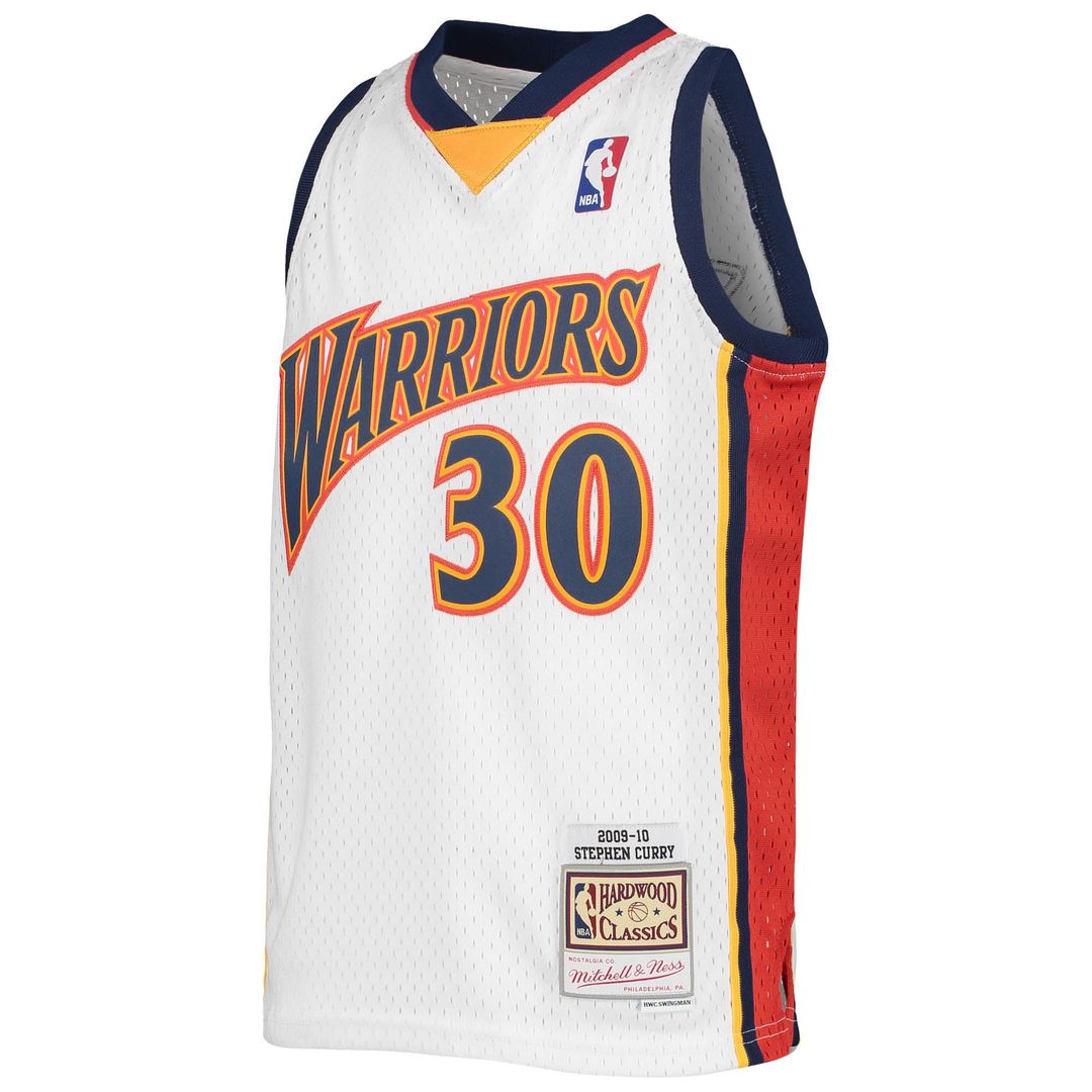 Golden State Warriors Stephen Curry Mitchell & Ness Youth 2009 - 10 Hardwood Classics Swingman Jersey - White