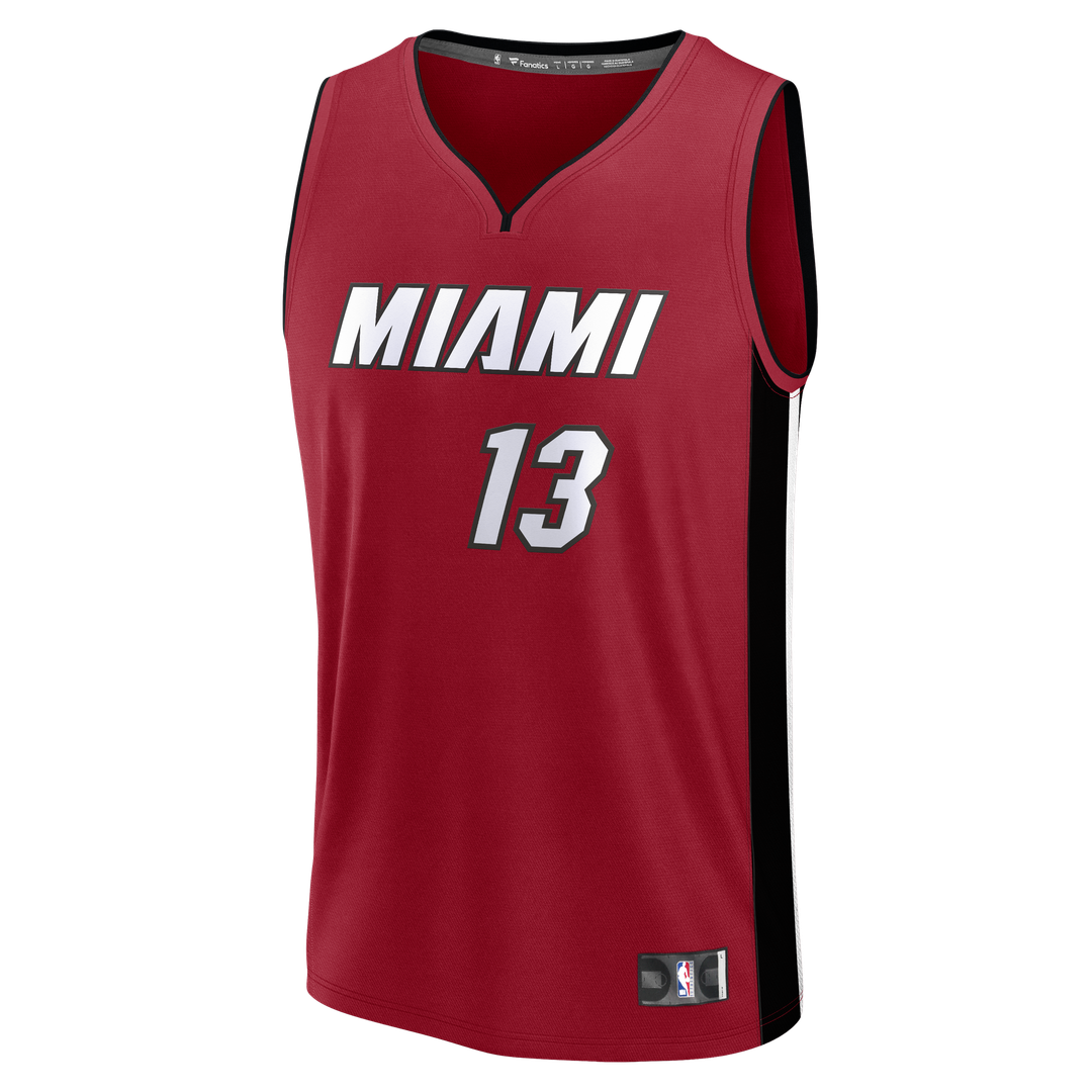Miami Heat Bam Adebayo Fanatics Fast Break Replica Player Jersey - Statement Edition - Red