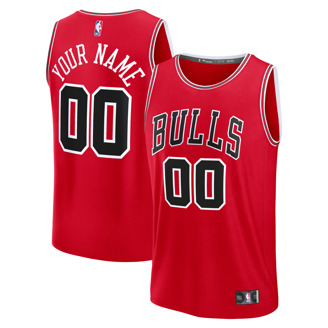 Chicago Bulls Fanatics Youth Fast Break Custom Jersey - Icon Edition - Red