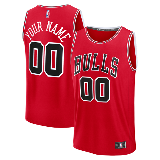 Chicago Bulls Fanatics Youth Fast Break Custom Jersey - Icon Edition - Red