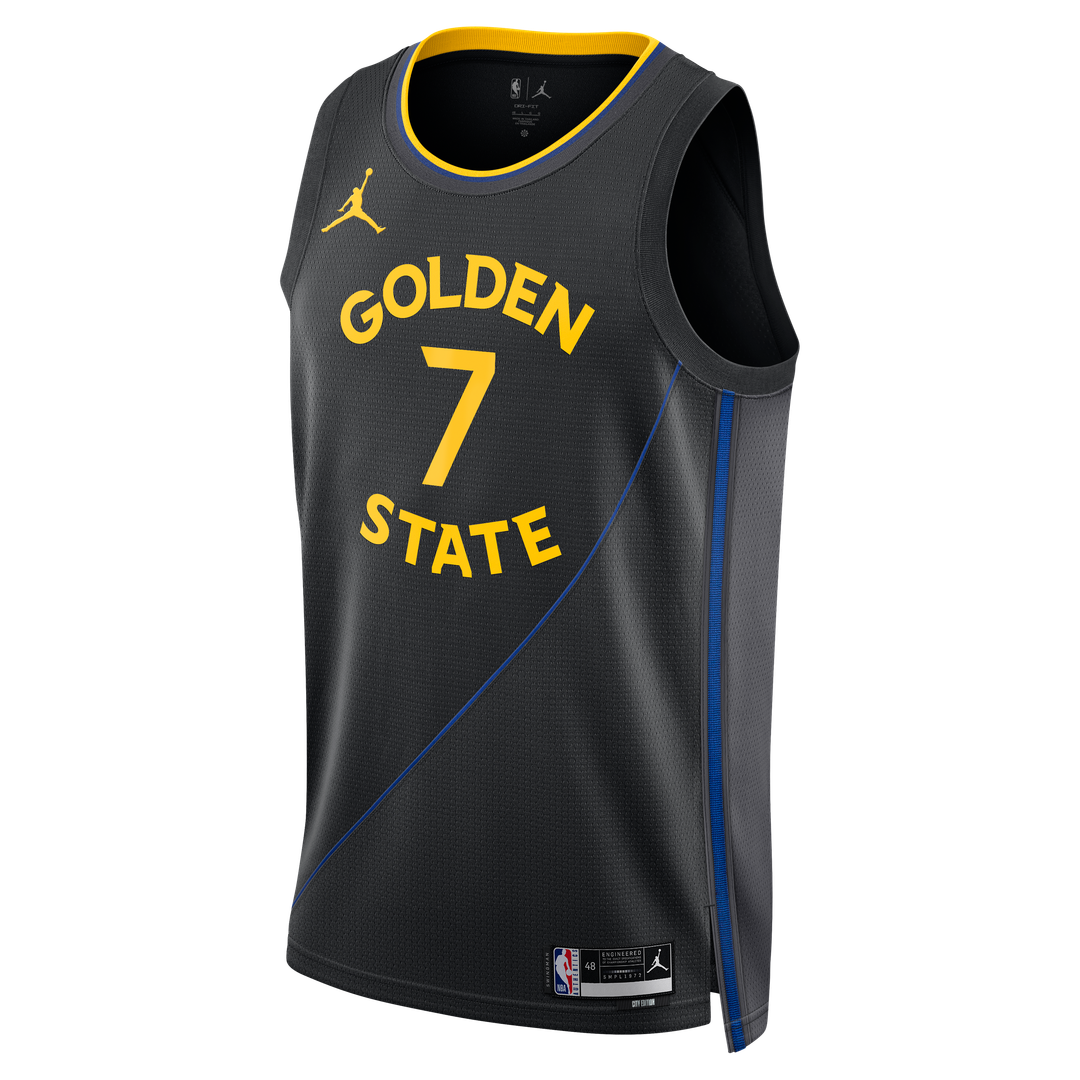 Golden State Warriors Kristaps Porziņģis Jordan Brand Unisex Swingman Jersey - Statement Edition - Black