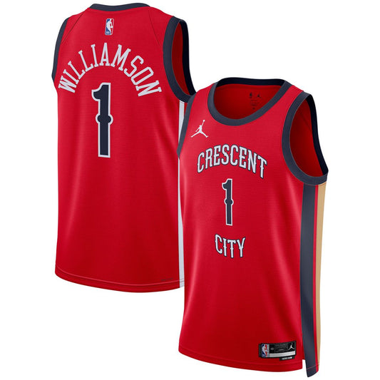 New Orleans Pelicans Zion Williamson Jordan Brand Unisex Swingman Jersey - Statement Edition - Red