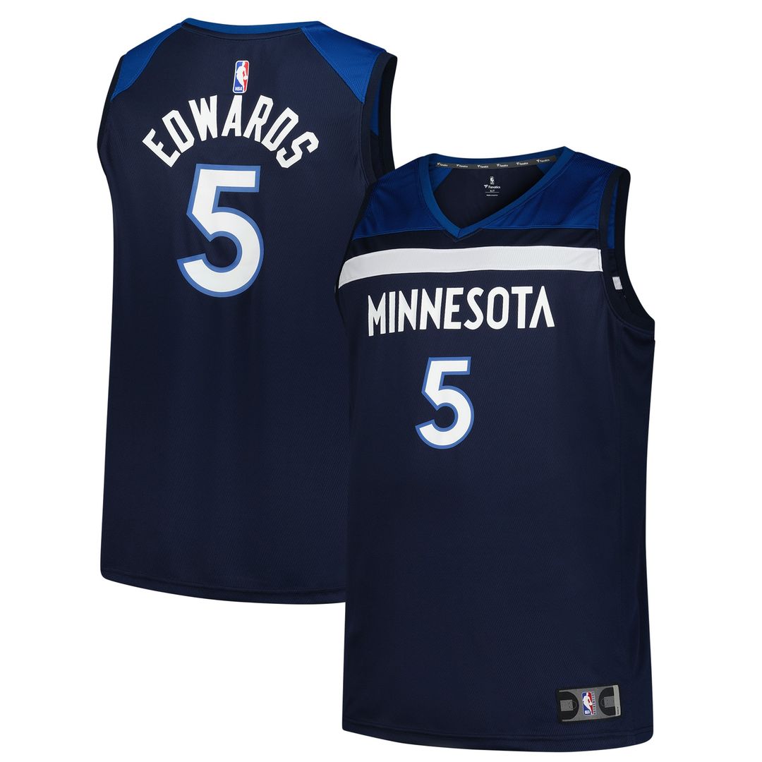 Minnesota Timberwolves Anthony Edwards Fanatics Big & Tall Fast Break Jersey - Icon Edition - Navy