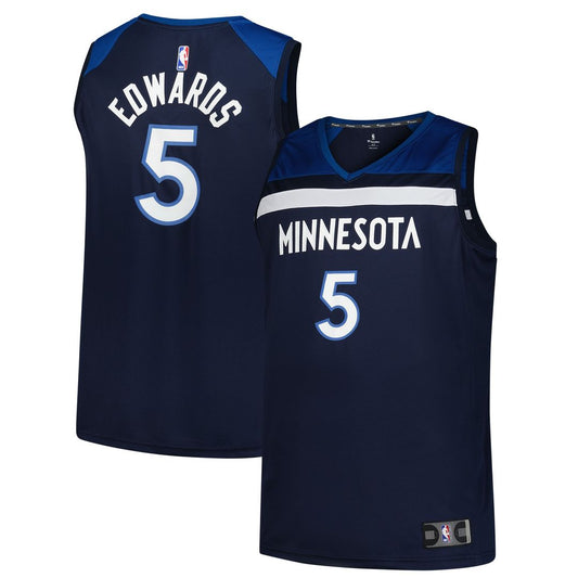 Minnesota Timberwolves Anthony Edwards Fanatics Big & Tall Fast Break Jersey - Icon Edition - Navy