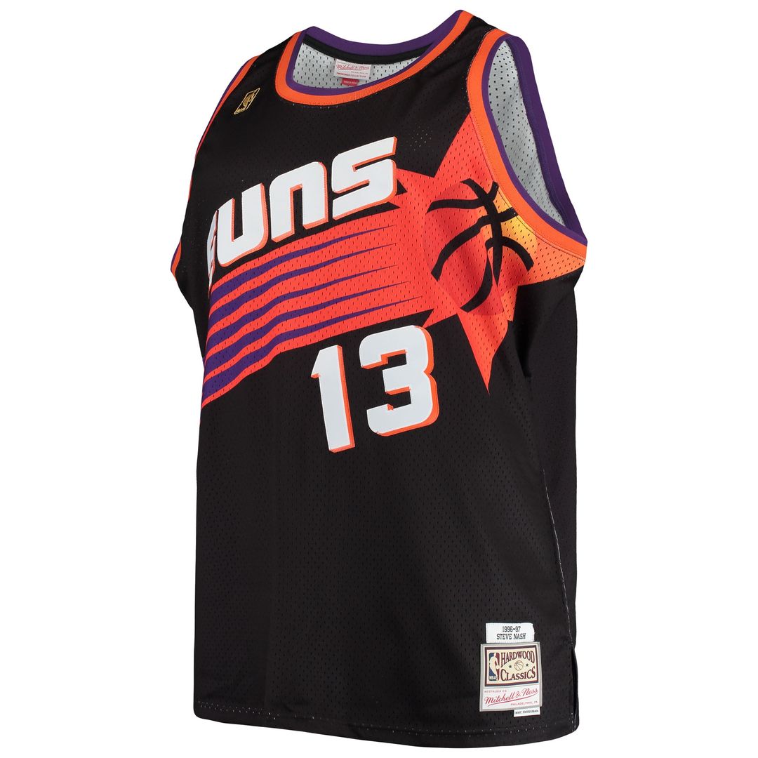 Phoenix Suns Steve Nash Mitchell & Ness 1996/97 Big & Tall Hardwood Classics Swingman Jersey - Black