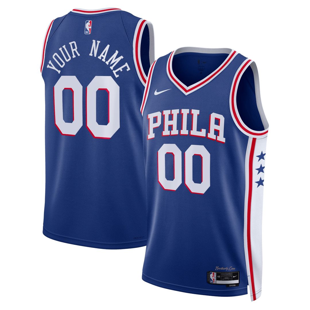 Philadelphia 76ers Nike Unisex 2022/23 Swingman Custom Jersey White - Association Edition