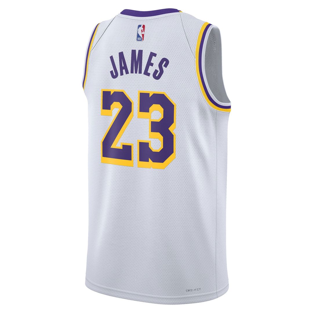 Los Angeles Lakers LeBron James Nike Unisex Swingman Jersey - Association Edition - White