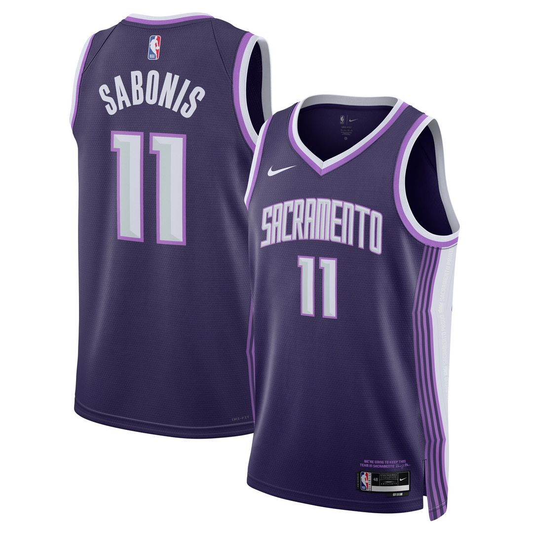 Sacramento Kings Domantas Sabonis Nike Unisex 2025/26 Swingman Jersey - Purple - City Edition