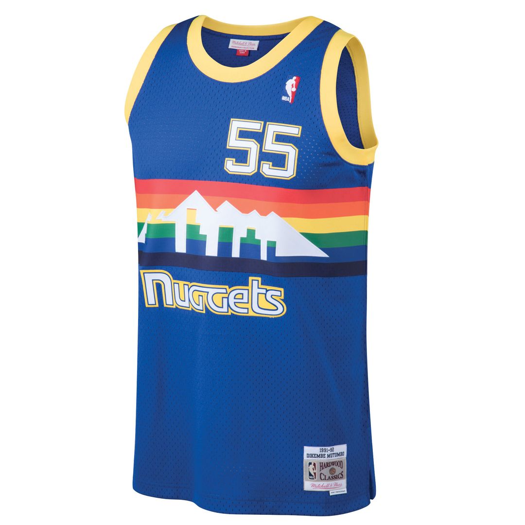 Denver Nuggets Dikembe Mutombo Mitchell & Ness 1991/92 Hardwood Classics Swingman Jersey - Blue