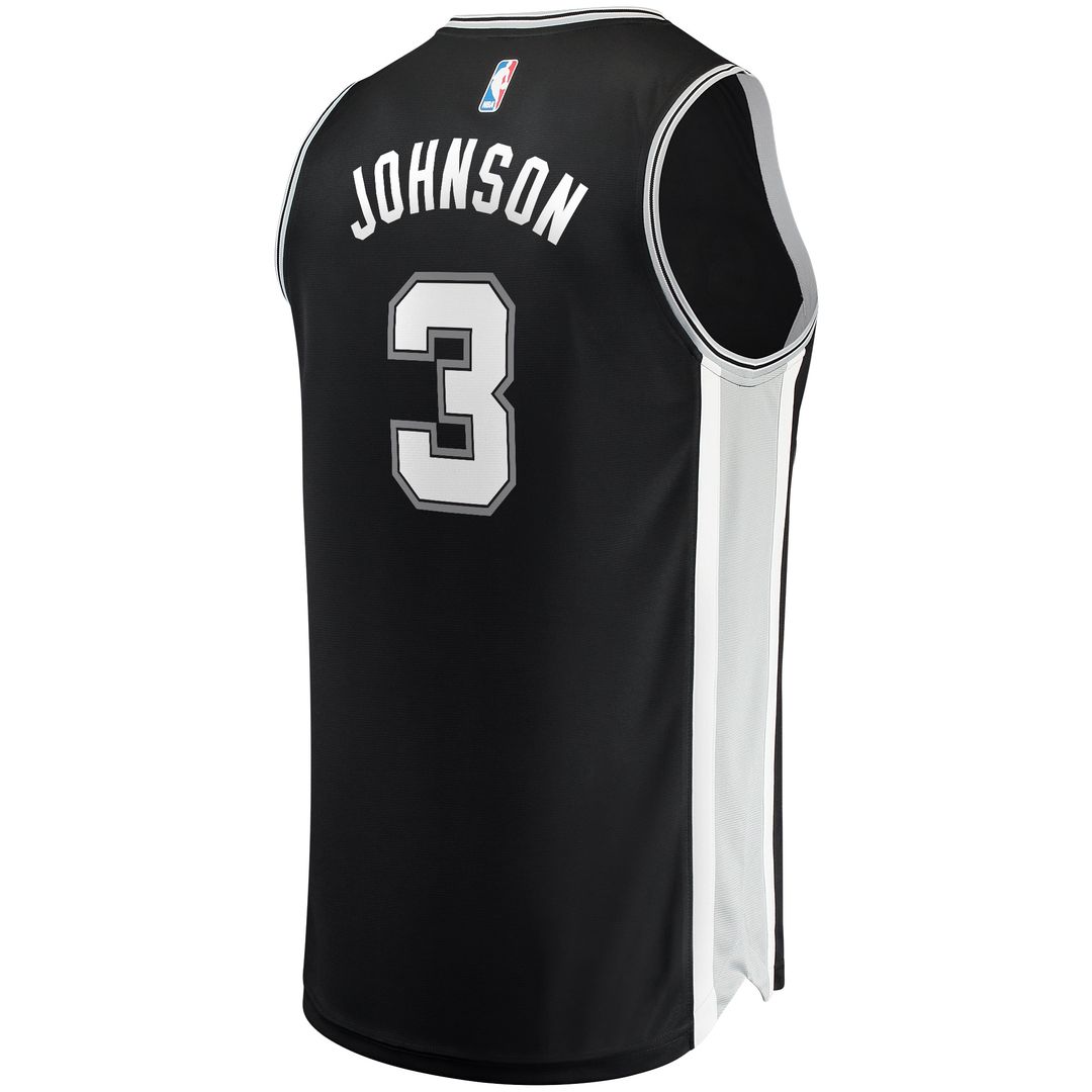 San Antonio Spurs Keldon Johnson Fanatics Fast Break Replica Jersey Black - Icon Edition