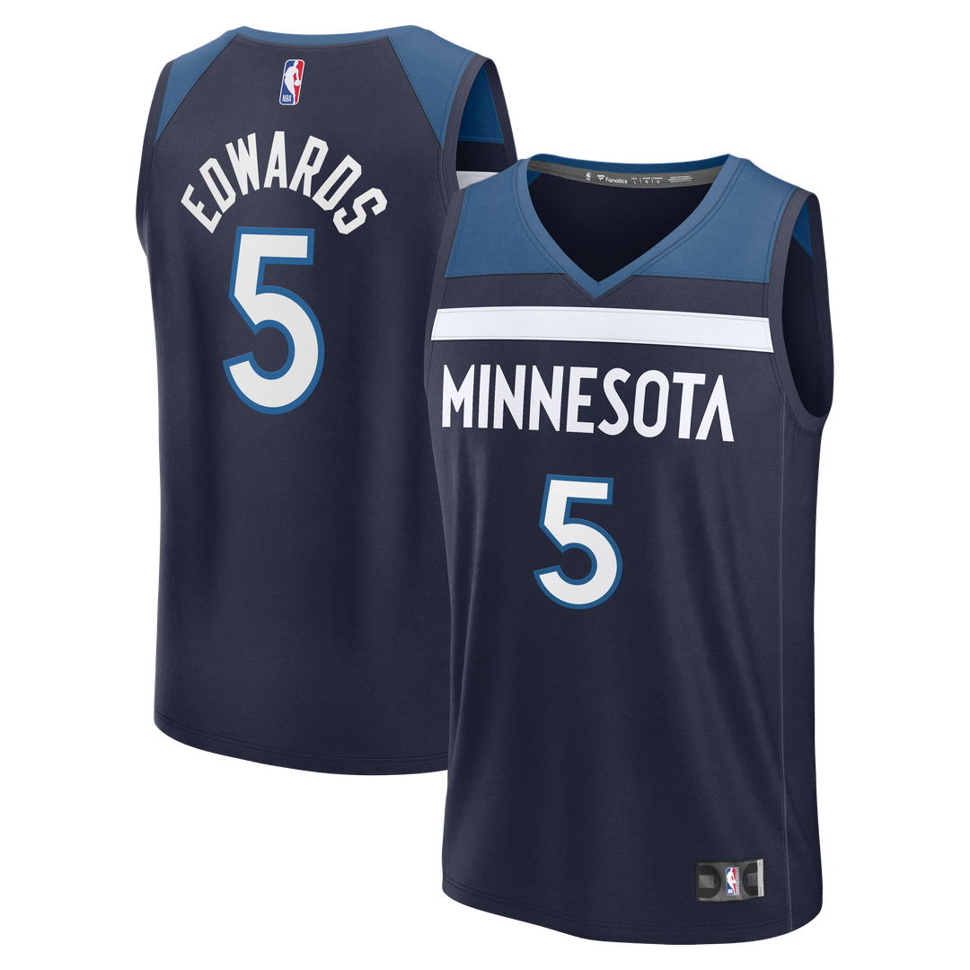 Minnesota Timberwolves Anthony Edwards Fanatics Fast Break Replica Player Jersey - Icon Edition - Navy