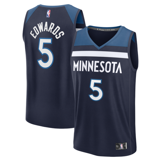 Minnesota Timberwolves Anthony Edwards Fanatics Fast Break Replica Player Jersey - Icon Edition - Navy