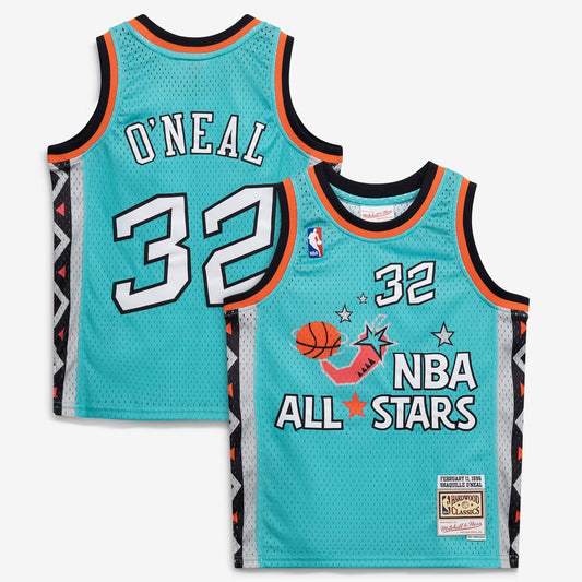 Shaquille O'Neal 1996 NBA All - Star Game Mitchell & Ness Youth Hardwood Classics Swingman Jersey - Teal