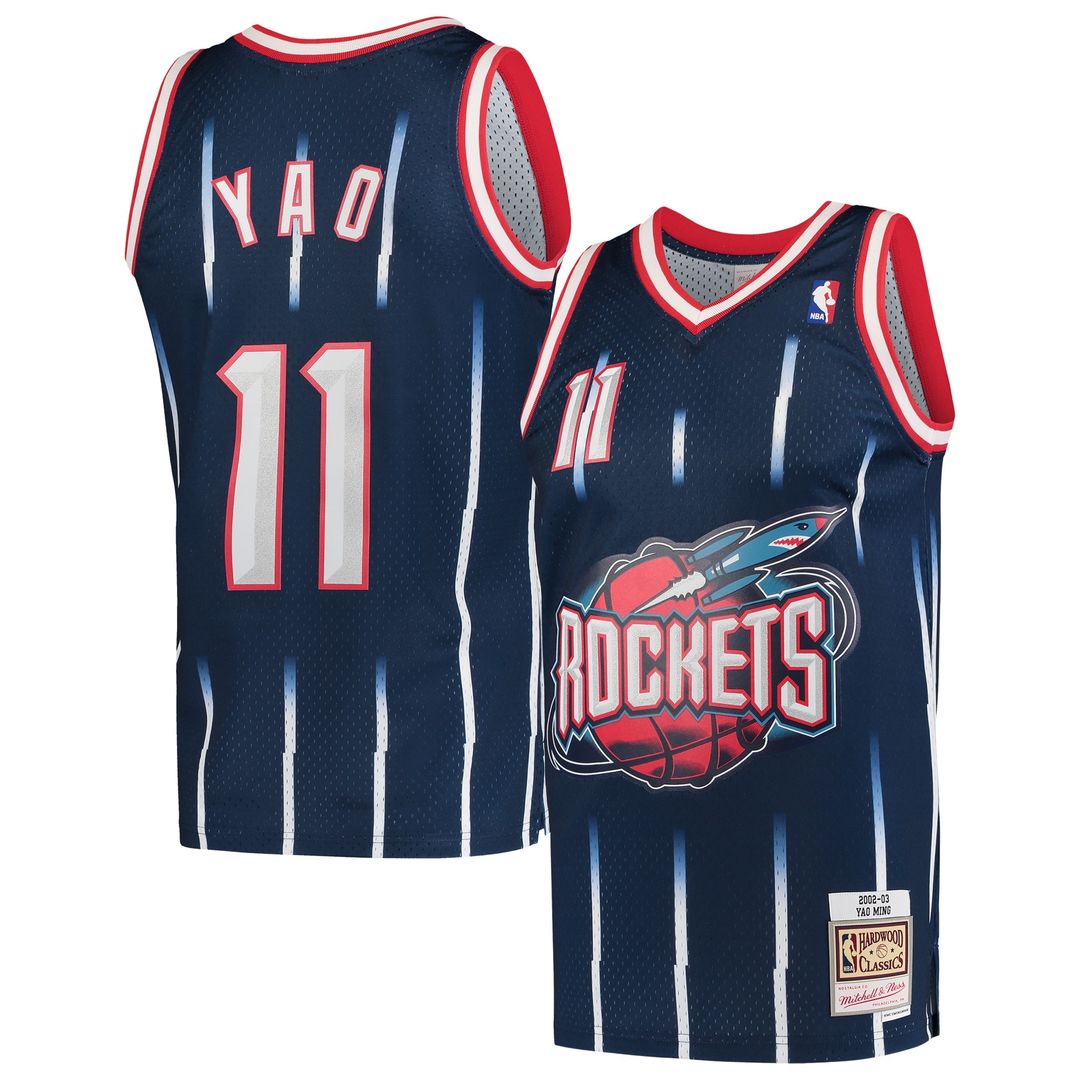 Houston Rockets Yao Ming Mitchell & Ness 2002/03 Hardwood Classics Swingman Jersey - Navy