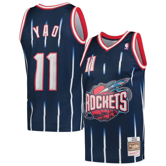 Houston Rockets Yao Ming Mitchell & Ness 2002/03 Hardwood Classics Swingman Jersey - Navy