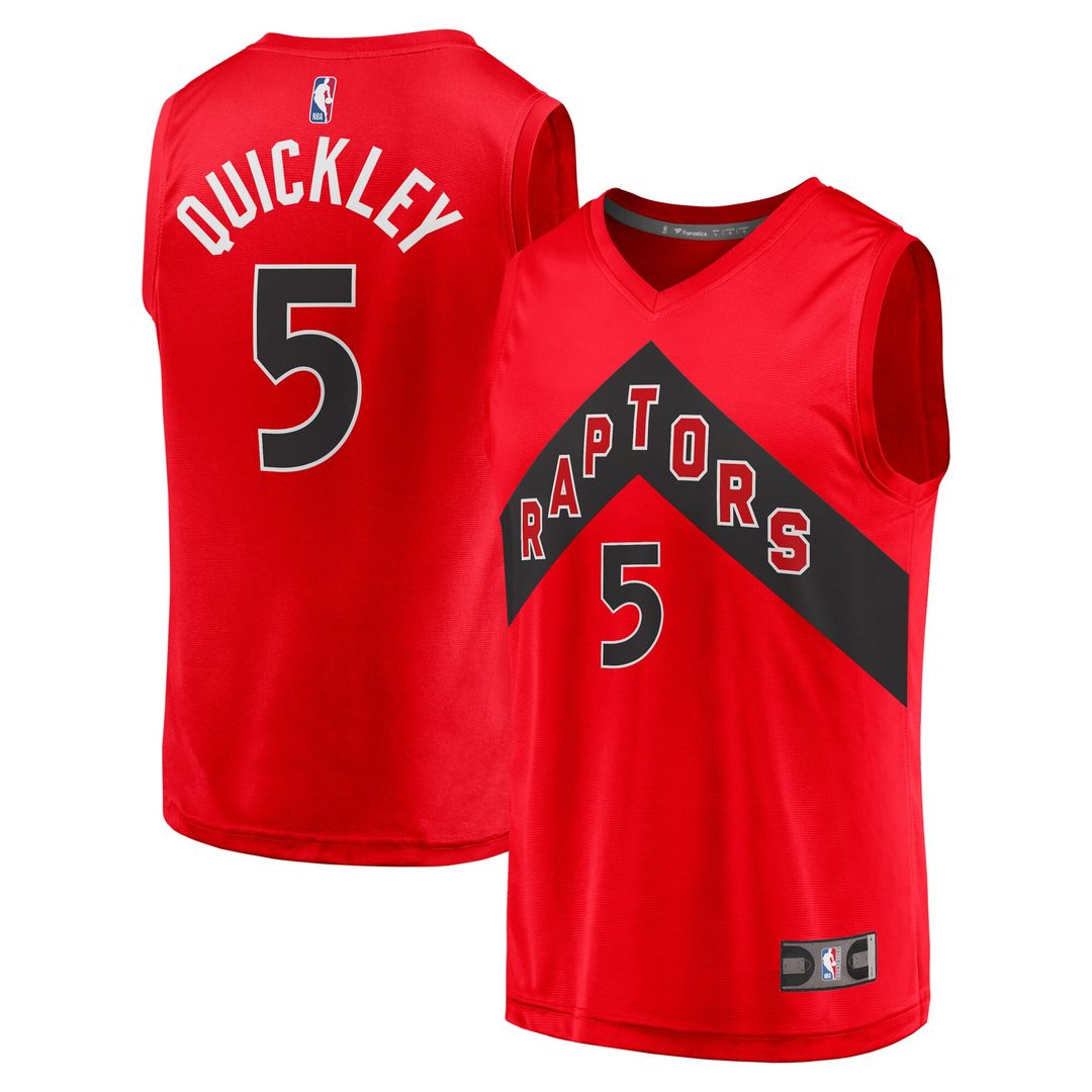 Toronto Raptors Immanuel Quickley Fanatics Fast Break Player Jersey - Icon Edition - Red