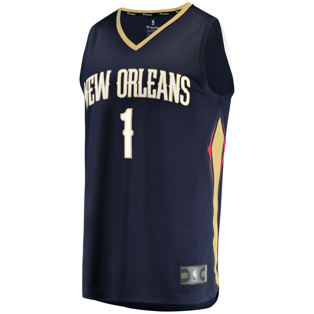 New Orleans Pelicans Zion Williamson Fanatics Replica Fast Break Jersey White - Association Edition