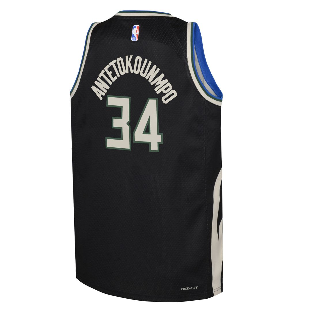 Milwaukee Bucks Giannis Antetokounmpo Jordan Brand Youth Swingman Jersey - Statement Edition - Black